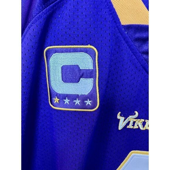 Reebok Stitched On Field‎ Brett Favre Captain Jersey Minnesota Vikings Mens 54 - Picture 5 of 8